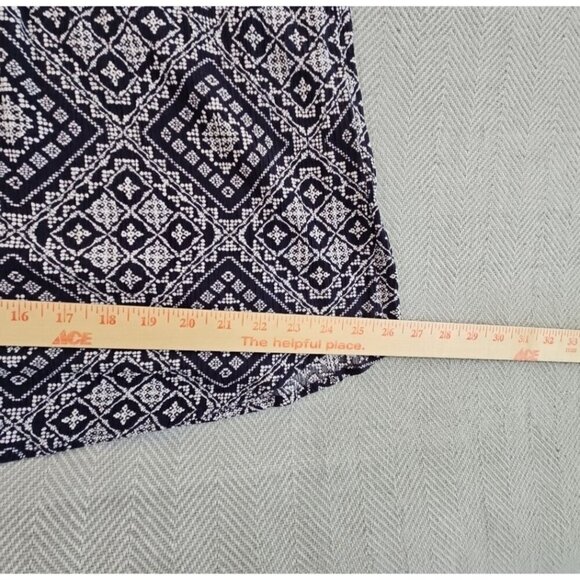 Kate and Sam Midi Dress Navy White Button Up Elastic Waist  Size Medium EUC LN - Picture 15 of 16